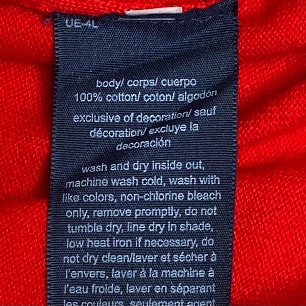 Tommy Hilfiger red and gold studded v-neck sweater size M - Picture 14 of 16